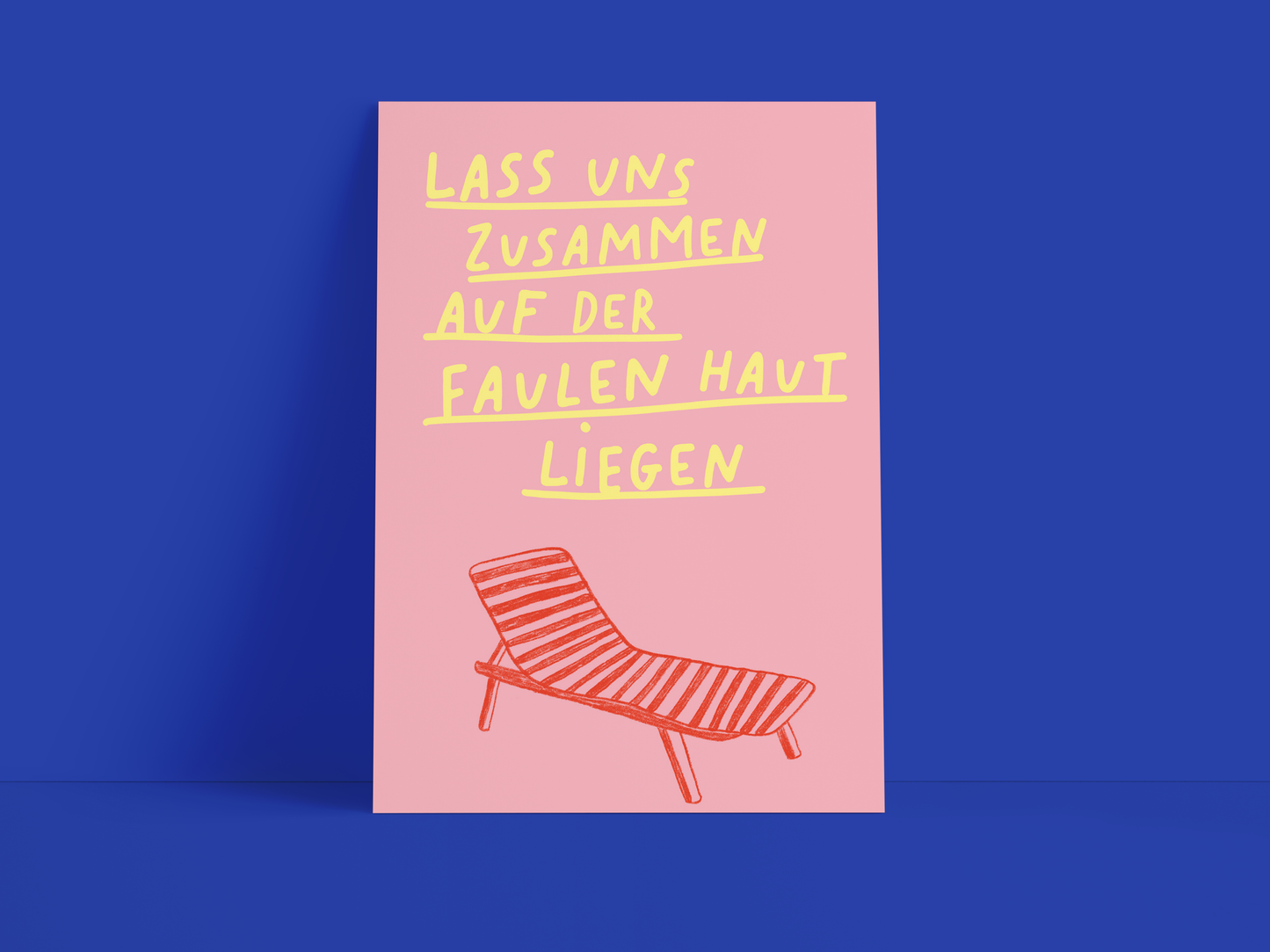 Postkarte / Zusammen liegen / Sommer / Spruch / DIN A6