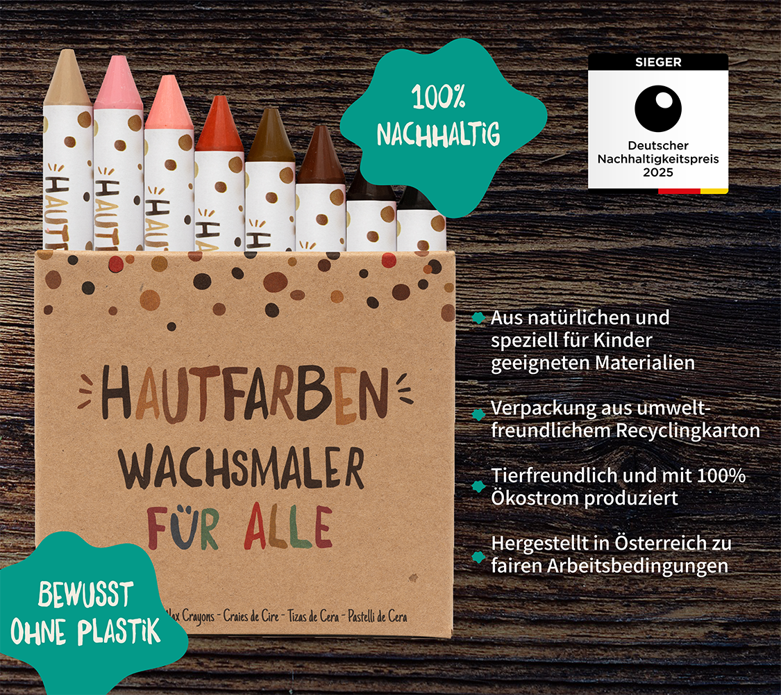 8 Hautfarben-Wachsmaler