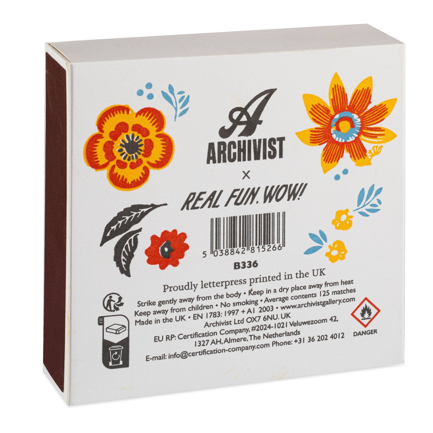 Blumen von Real, Fun, Wow! | Quadrat - Sicherheitsstreichhölzer