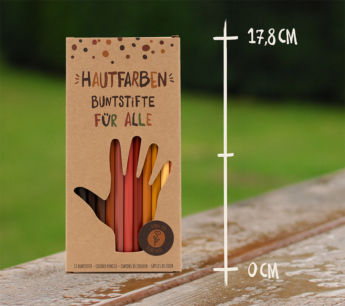 12 Hautfarben-Buntstifte (Deutsche Version)