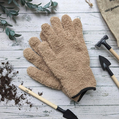 Saje Zimmerpflanzen-Pflegeset - Blätterstaub-Handschuhe und Mini-Werkzeuge
