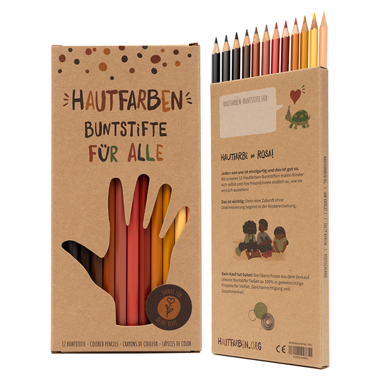 12 Hautfarben-Buntstifte (Deutsche Version)