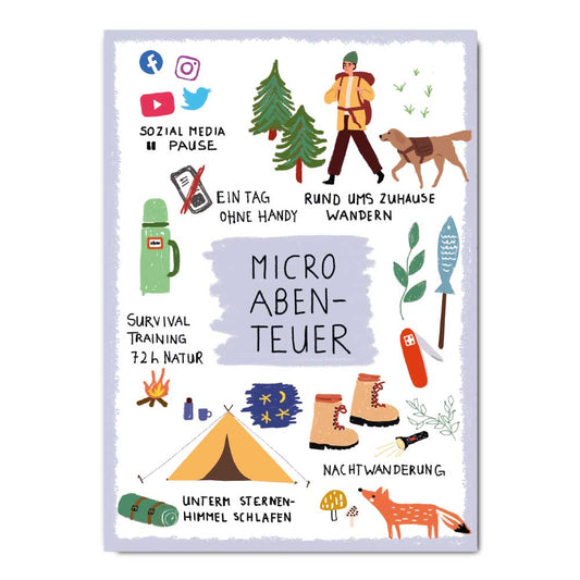 Microabenteuer Postkarte