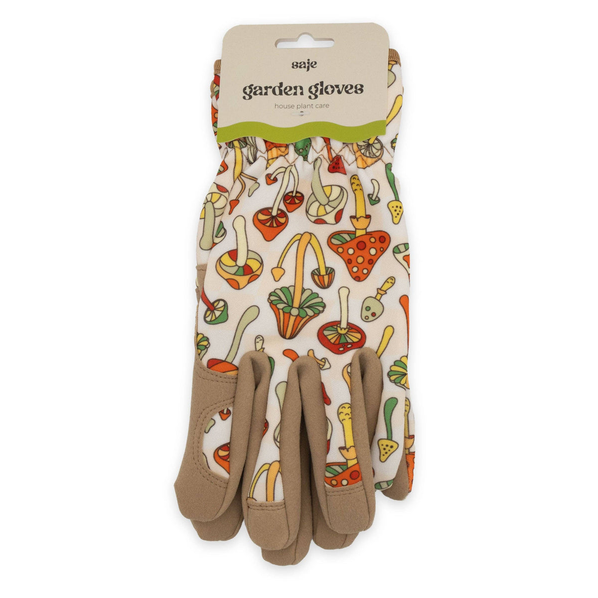 Saje Gartenhandschuhe für Damen – Einheitsgröße – Retro-Motiv mit Pilzen