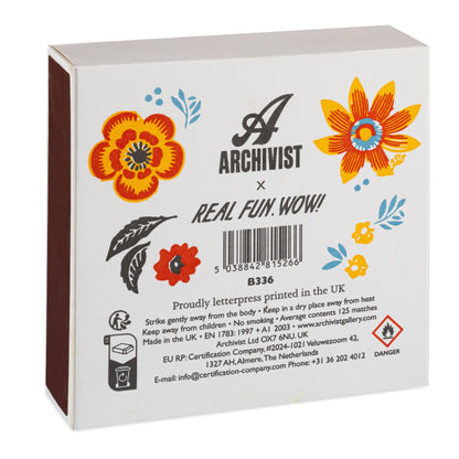 Blumen von Real, Fun, Wow! | Quadrat - Sicherheitsstreichhölzer