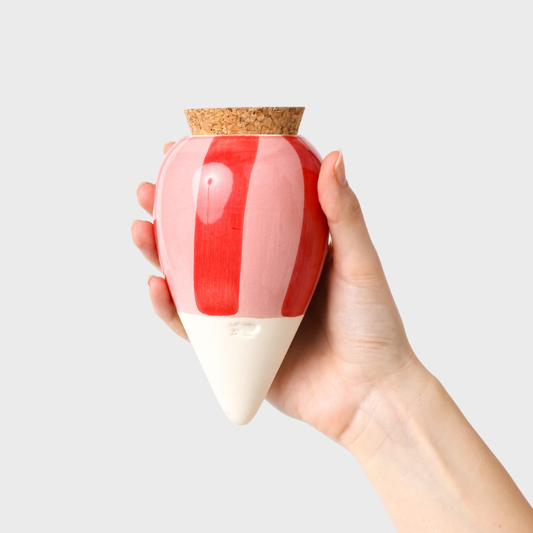 Olla - Gestreift pink und rot