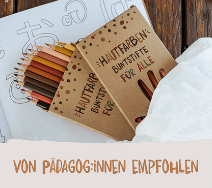12 Hautfarben-Buntstifte (Deutsche Version)
