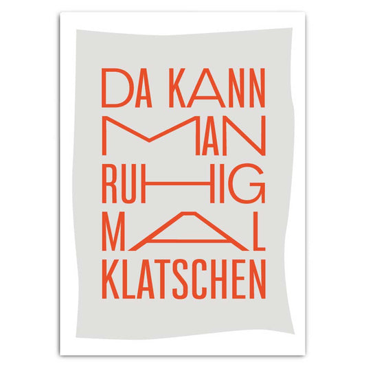 Postkarte Da kann mal ruhig mal klatschen