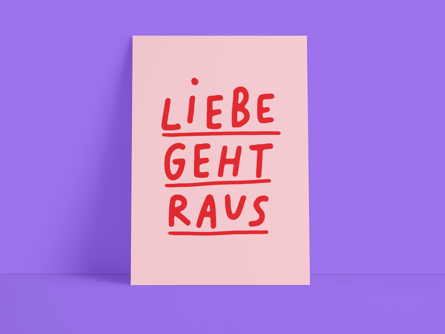 Postkarte / Liebe geht raus