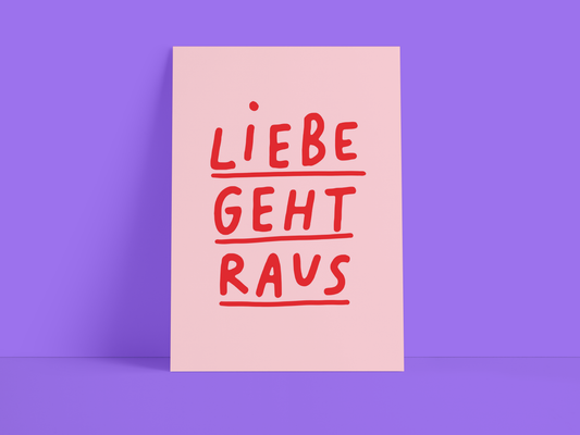 Postkarte / Liebe geht raus