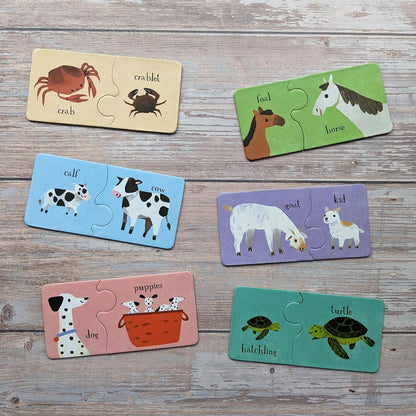 Puzzle Pärchen Babytiere