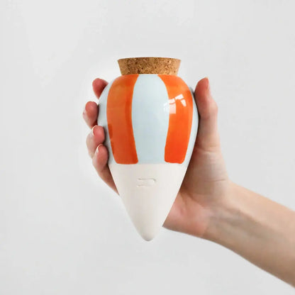 Olla - Orange und blaue Streifen