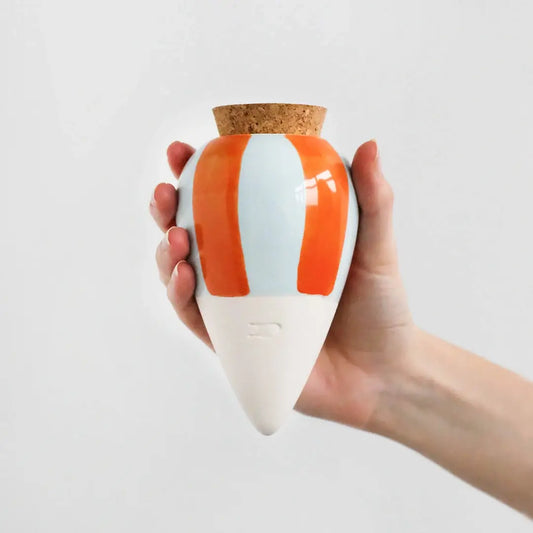 Olla - Orange und blaue Streifen