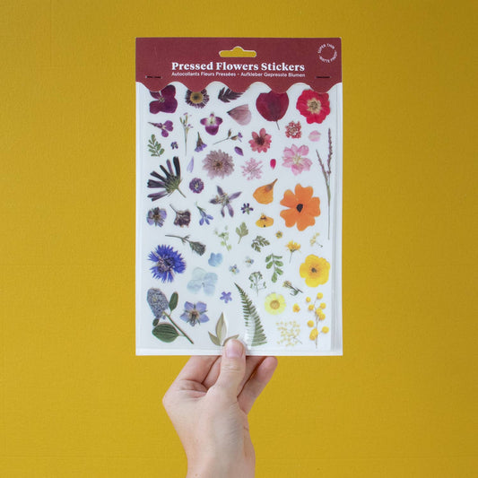 Stickerbogen Gepresste Blumen