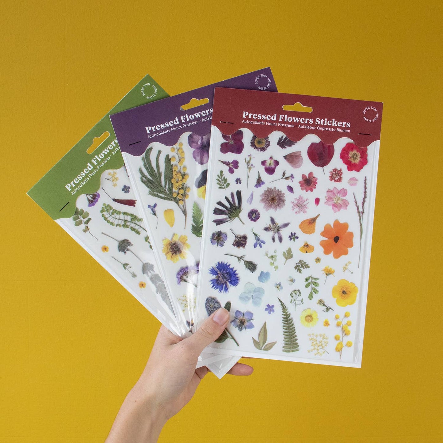 Stickerbogen Gepresste Blumen