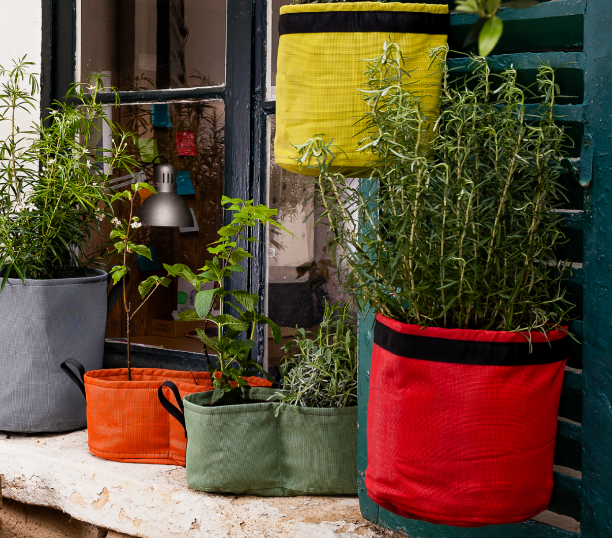 SALE: Runder Hängetopf 10L indigo /sage