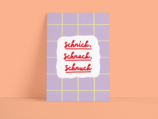 Postkarte / Schnick Schnack Schnuck / Spruch / DIN A6