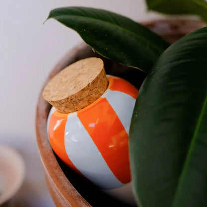 Olla - Orange und blaue Streifen