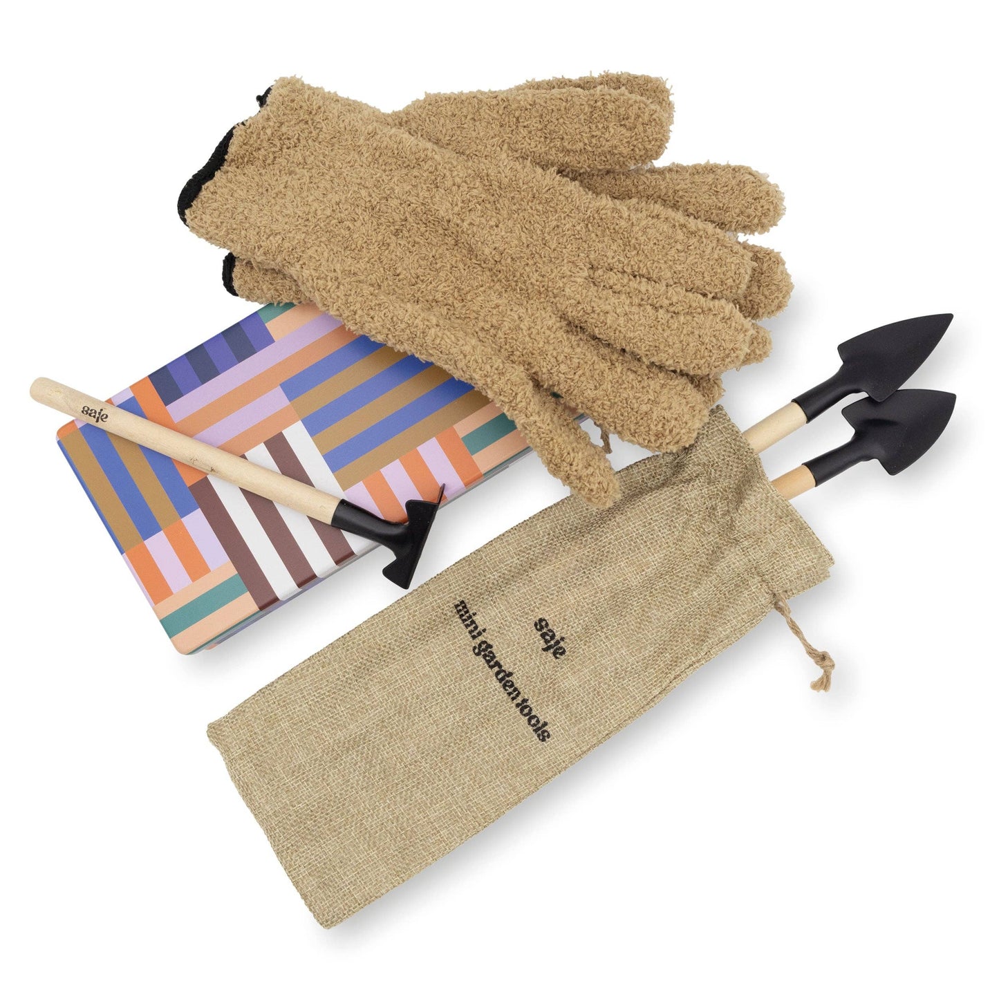 Saje Zimmerpflanzen-Pflegeset - Blätterstaub-Handschuhe und Mini-Werkzeuge