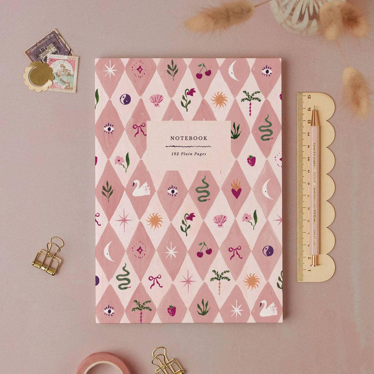 Blush Harlequin Notizbuch