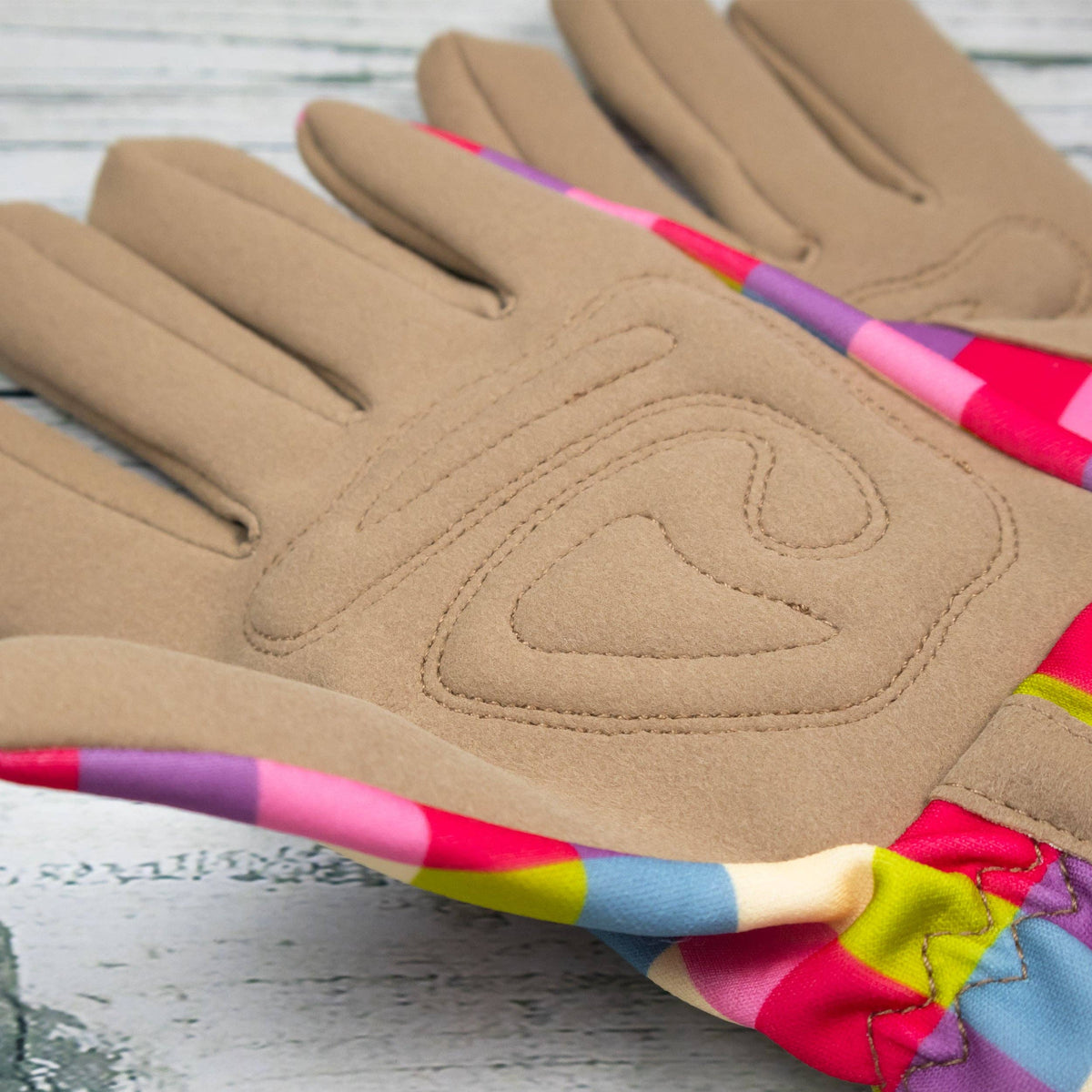 Willow and Belle Gartenhandschuhe, Einheitsgröße – Rosa Vichykaro-Design