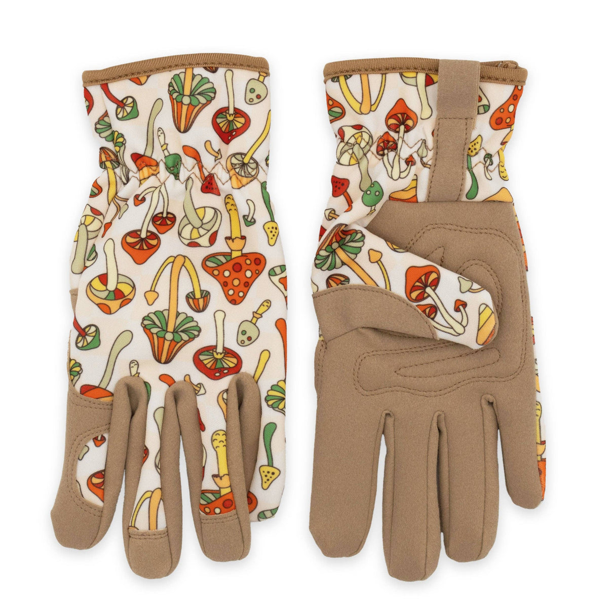 Saje Gartenhandschuhe für Damen – Einheitsgröße – Retro-Motiv mit Pilzen