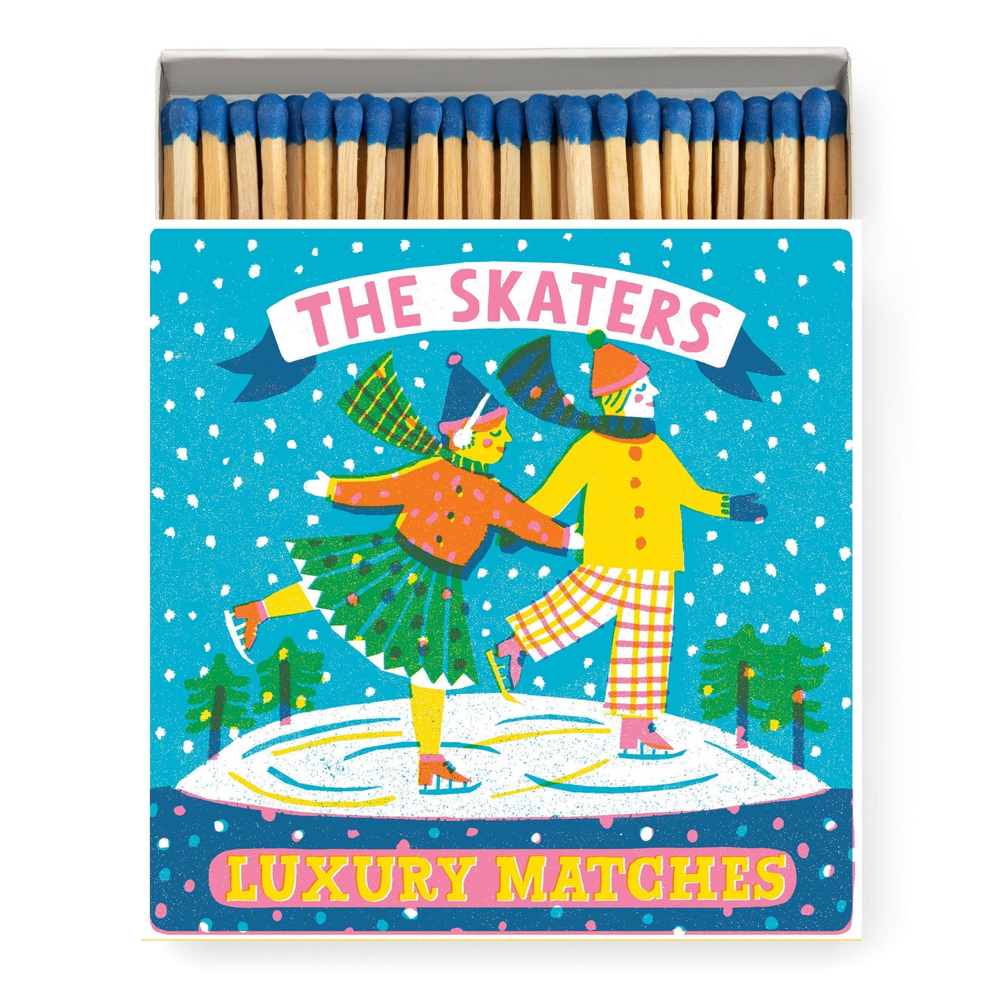 The Skaters | quadratische Weihnachts-Sicherheitsstreichhölzer🎄